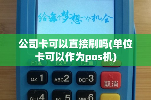 公司卡可以直接刷吗(单位卡可以作为pos机)