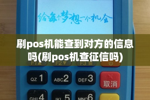 刷pos机能查到对方的信息吗(刷pos机查征信吗)
