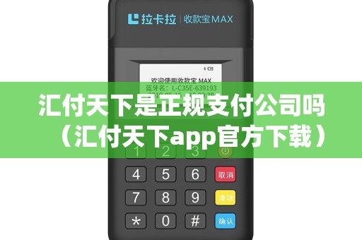 汇付天下是正规支付公司吗（汇付天下app官方下载）