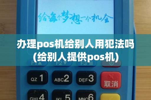 办理pos机给别人用犯法吗(给别人提供pos机)