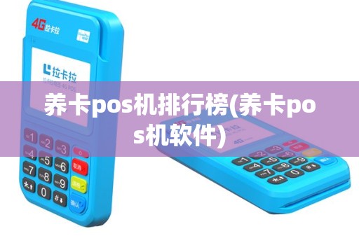 养卡pos机排行榜(养卡pos机软件)