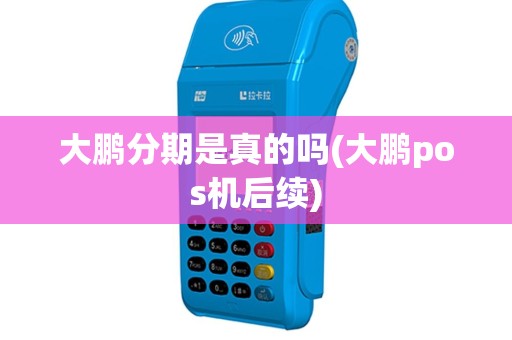 大鹏分期是真的吗(大鹏pos机后续)