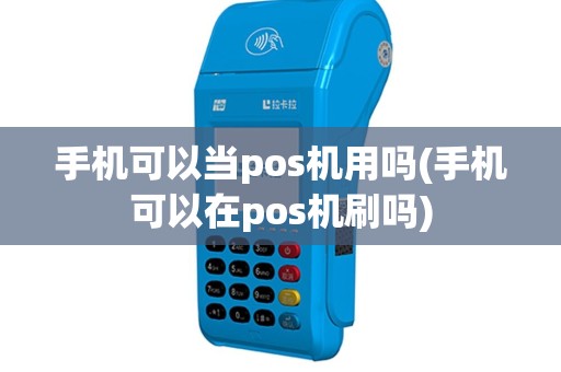手机可以当pos机用吗(手机可以在pos机刷吗)