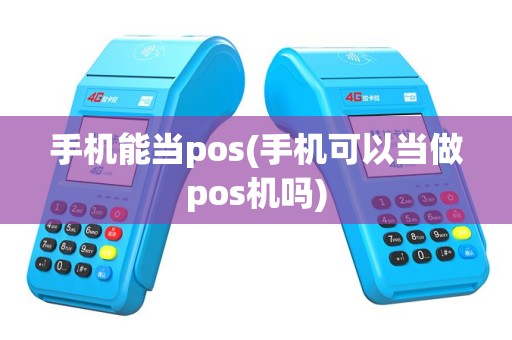 手机能当pos(手机可以当做pos机吗)