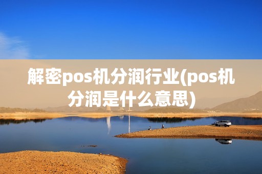 解密pos机分润行业(pos机分润是什么意思)