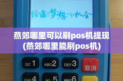 燕郊哪里可以刷pos机提现(燕郊哪里能刷pos机)