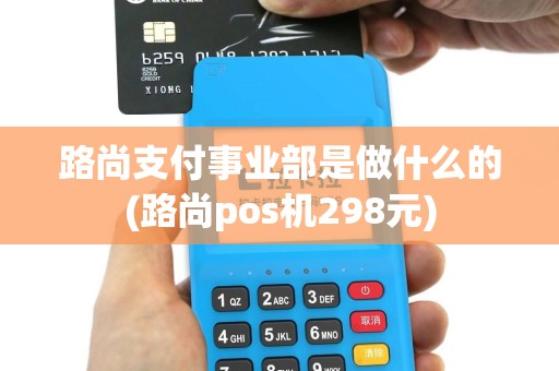 路尚支付事业部是做什么的(路尚pos机298元)