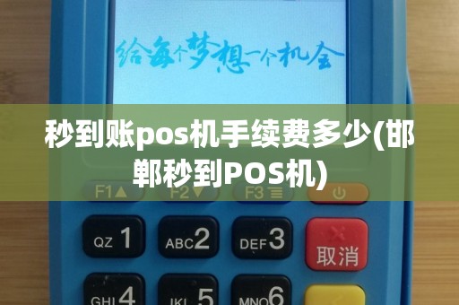秒到账pos机手续费多少(邯郸秒到POS机)