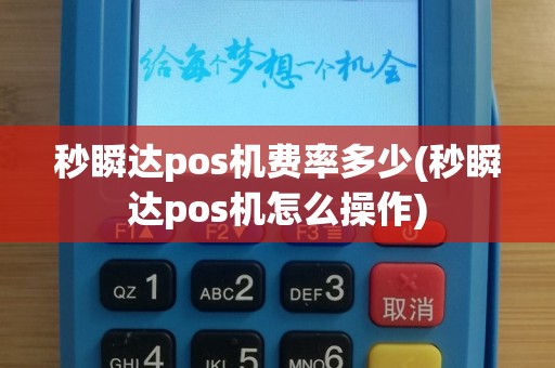 秒瞬达pos机费率多少(秒瞬达pos机怎么操作)