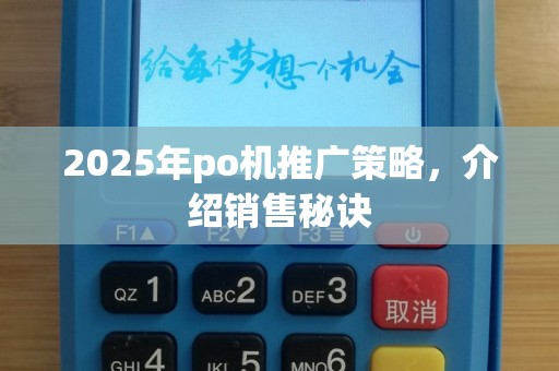 2025年po机推广策略，介绍销售秘诀