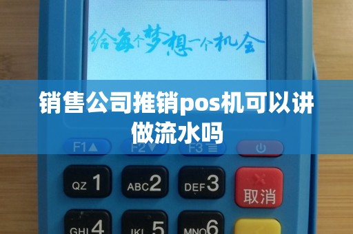销售公司推销pos机可以讲做流水吗