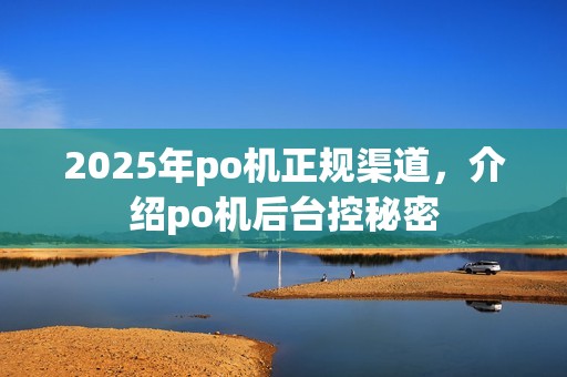 2025年po机正规渠道，介绍po机后台控秘密