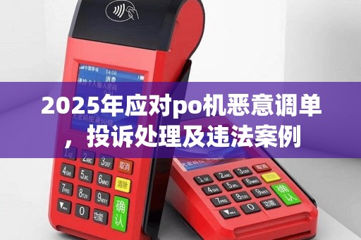 2025年应对po机恶意调单，投诉处理及违法案例