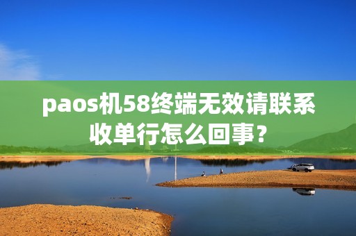 paos机58终端无效请联系收单行怎么回事？