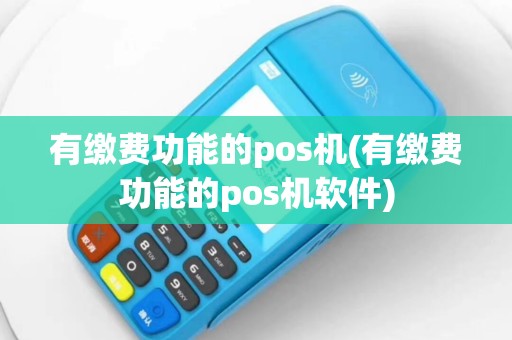 有缴费功能的pos机(有缴费功能的pos机软件)