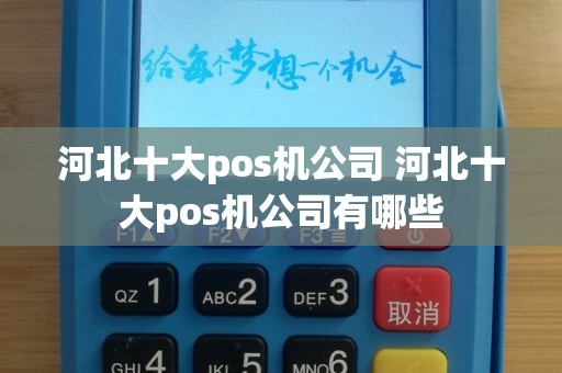 河北十大pos机公司 河北十大pos机公司有哪些