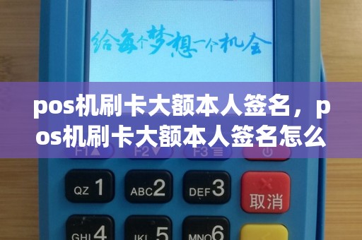 pos机刷卡大额本人签名，pos机刷卡大额本人签名怎么弄