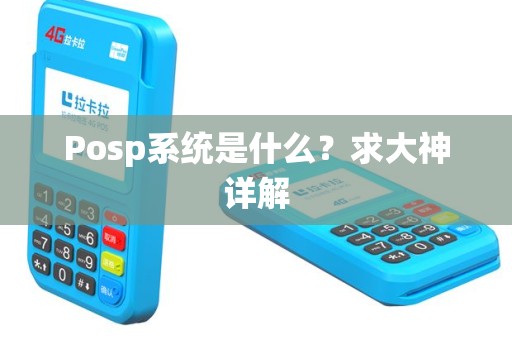 Posp系统是什么？求大神详解