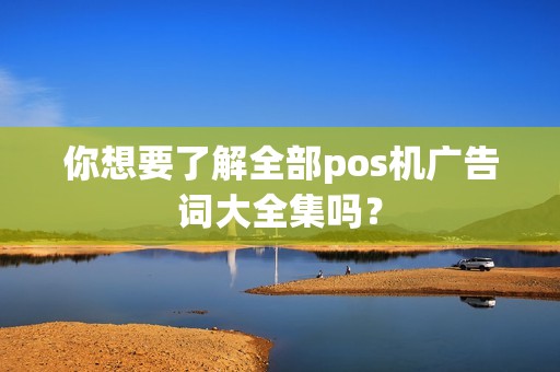 你想要了解全部pos机广告词大全集吗？