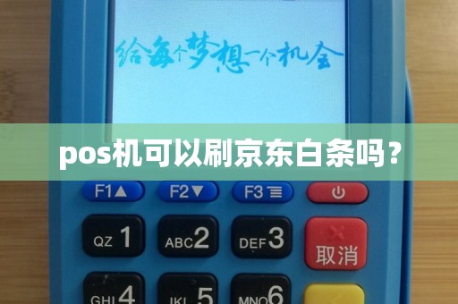 pos机可以刷京东白条吗？