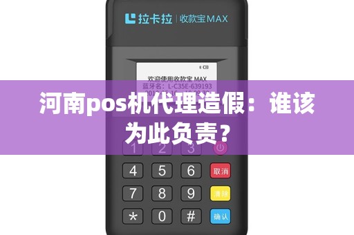 河南pos机代理造假：谁该为此负责？