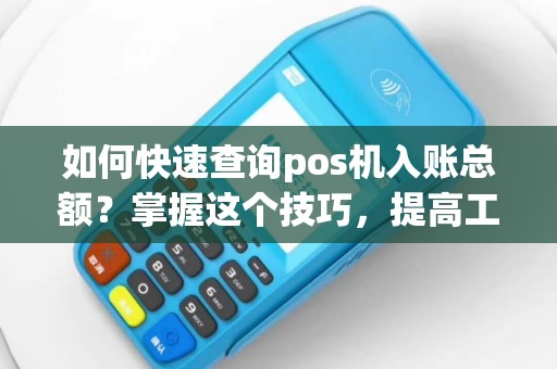 如何快速查询pos机入账总额？掌握这个技巧，提高工作效率！