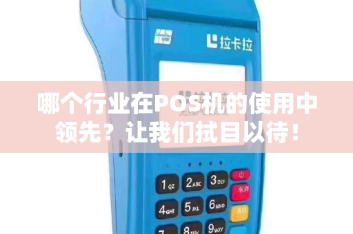 哪个行业在POS机的使用中领先？让我们拭目以待！