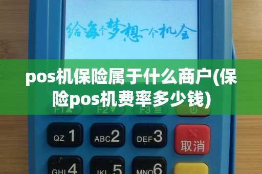 pos机保险属于什么商户(保险pos机费率多少钱)