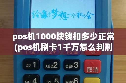 pos机1000块钱扣多少正常(pos机刷卡1千万怎么判刑)