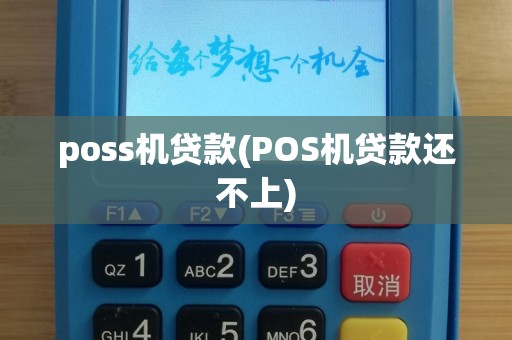 poss机贷款(POS机贷款还不上)
