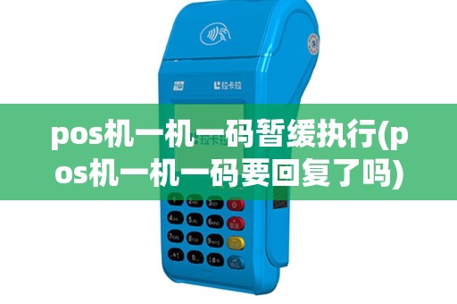 pos机一机一码暂缓执行(pos机一机一码要回复了吗)