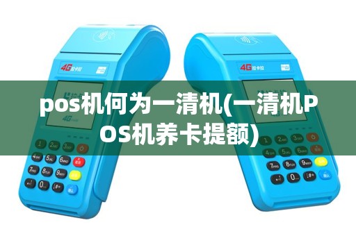 pos机何为一清机(一清机POS机养卡提额)