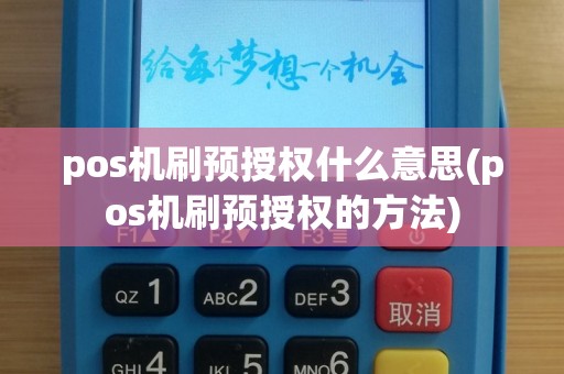 pos机刷预授权什么意思(pos机刷预授权的方法)