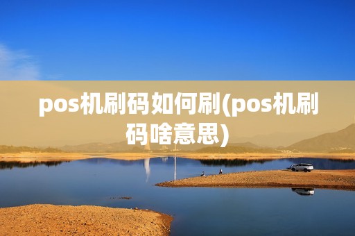 pos机刷码如何刷(pos机刷码啥意思)
