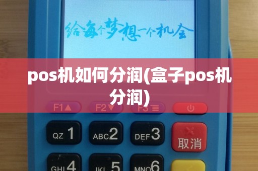 pos机如何分润(盒子pos机分润)