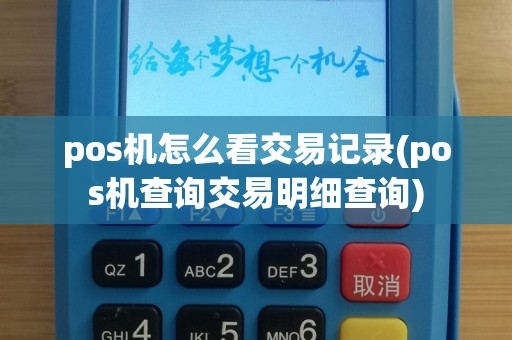 pos机怎么看交易记录(pos机查询交易明细查询)