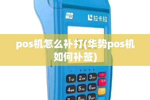 pos机怎么补打(华势pos机如何补签)