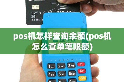 pos机怎样查询余额(pos机怎么查单笔限额)