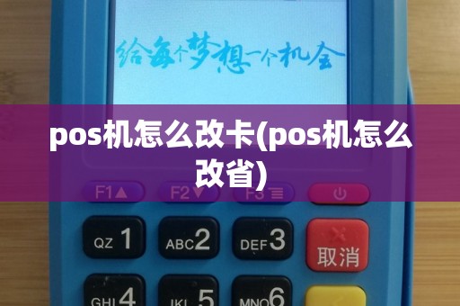 pos机怎么改卡(pos机怎么改省)