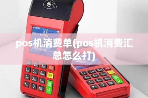 pos机消费单(pos机消费汇总怎么打)