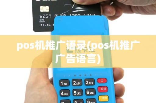 pos机推广语录(pos机推广广告语言)