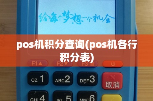 pos机积分查询(pos机各行积分表)