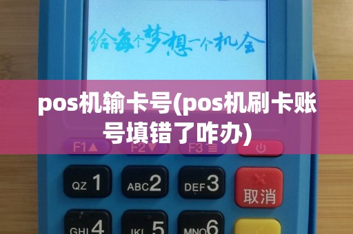 pos机输卡号(pos机刷卡账号填错了咋办)