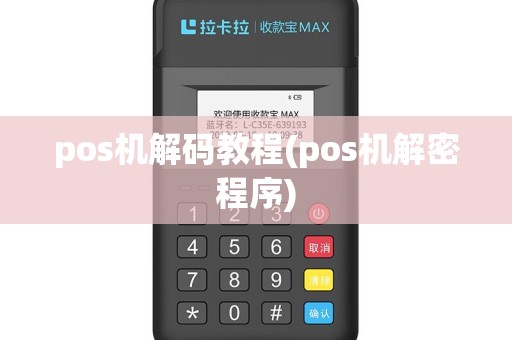 pos机解码教程(pos机解密程序)