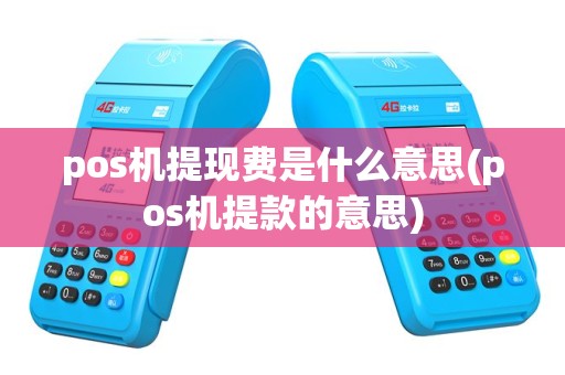 pos机提现费是什么意思(pos机提款的意思)