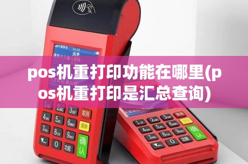 pos机重打印功能在哪里(pos机重打印是汇总查询)