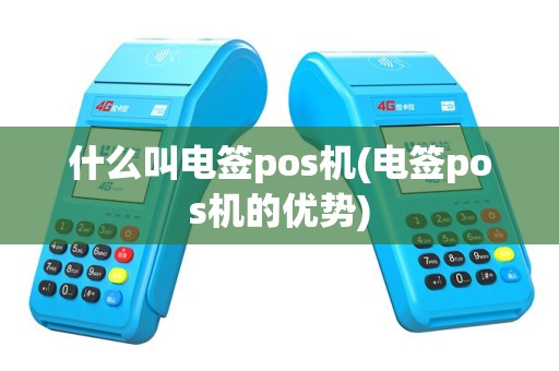 什么叫电签pos机(电签pos机的优势)