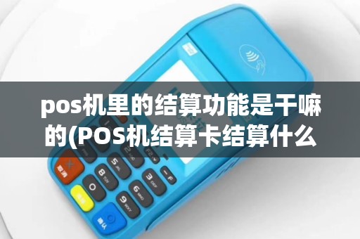 pos机里的结算功能是干嘛的(POS机结算卡结算什么)