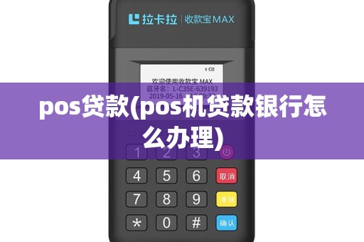 pos贷款(pos机贷款银行怎么办理)