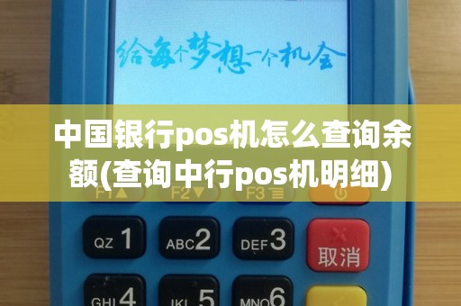中国银行pos机怎么查询余额(查询中行pos机明细)